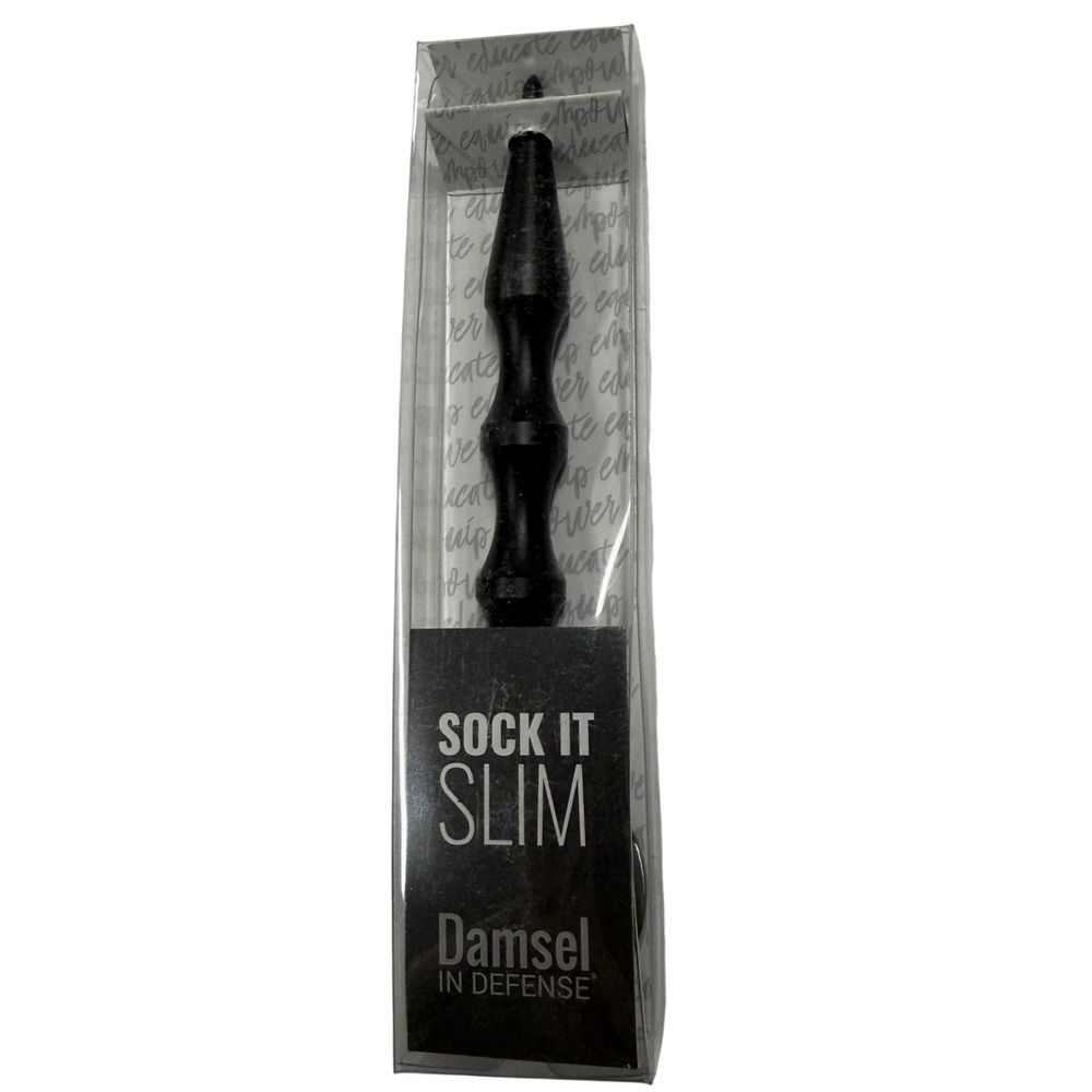 Damsel in Defense Sock It Slim Black Striking Tool Personal Safety